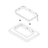 Bếp điện Domino kính âm 2 điện Malloca MDR-302